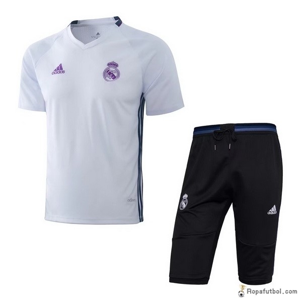 Camiseta Entrenamiento Real Madrid Conjunto Completo 2017/18 Blanco